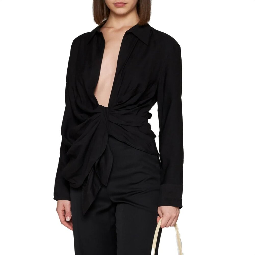 Jacquemus Bahlia Tie-Up Detailed Blouse